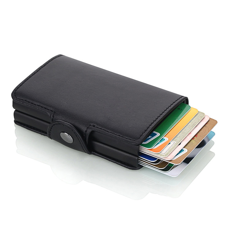 Automatyske Pop Up Anti-Theft Double Aluminium Card Wallet