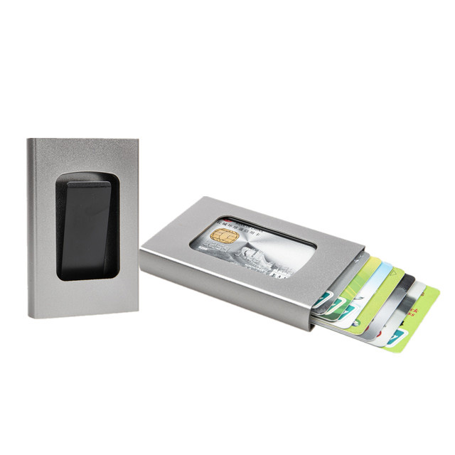 RFID Blacking Secure Pocket Wallet Aluminium Cash en Card Holder